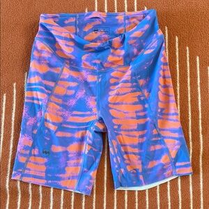 Janji Blue, Purple and Orange Abstract Running Shorts